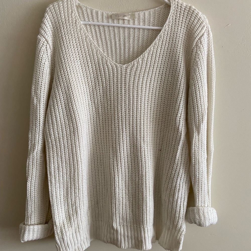 Chunky white sweater
